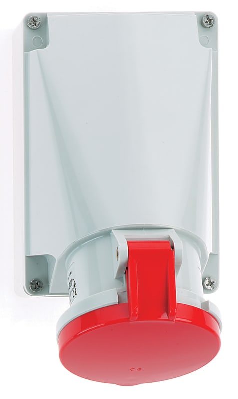 Socket outlet 363-6 IP44 Loop-through (1127)