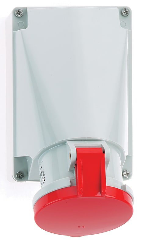 Socket outlet 463-6 IP44 Loop-through (1124)