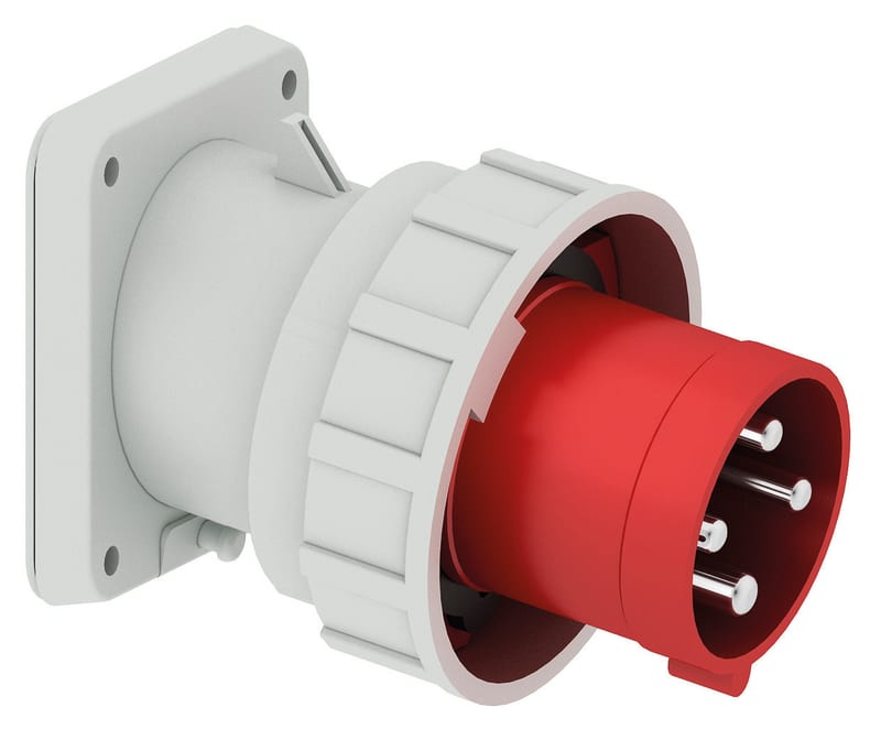 Recessed Appliance Inlet, Screw 332-6 IP67 (27240)