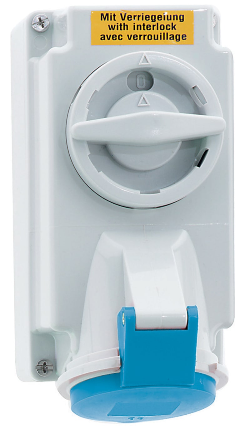 Socket outlet with interlock 216-6 IP44 (1619)