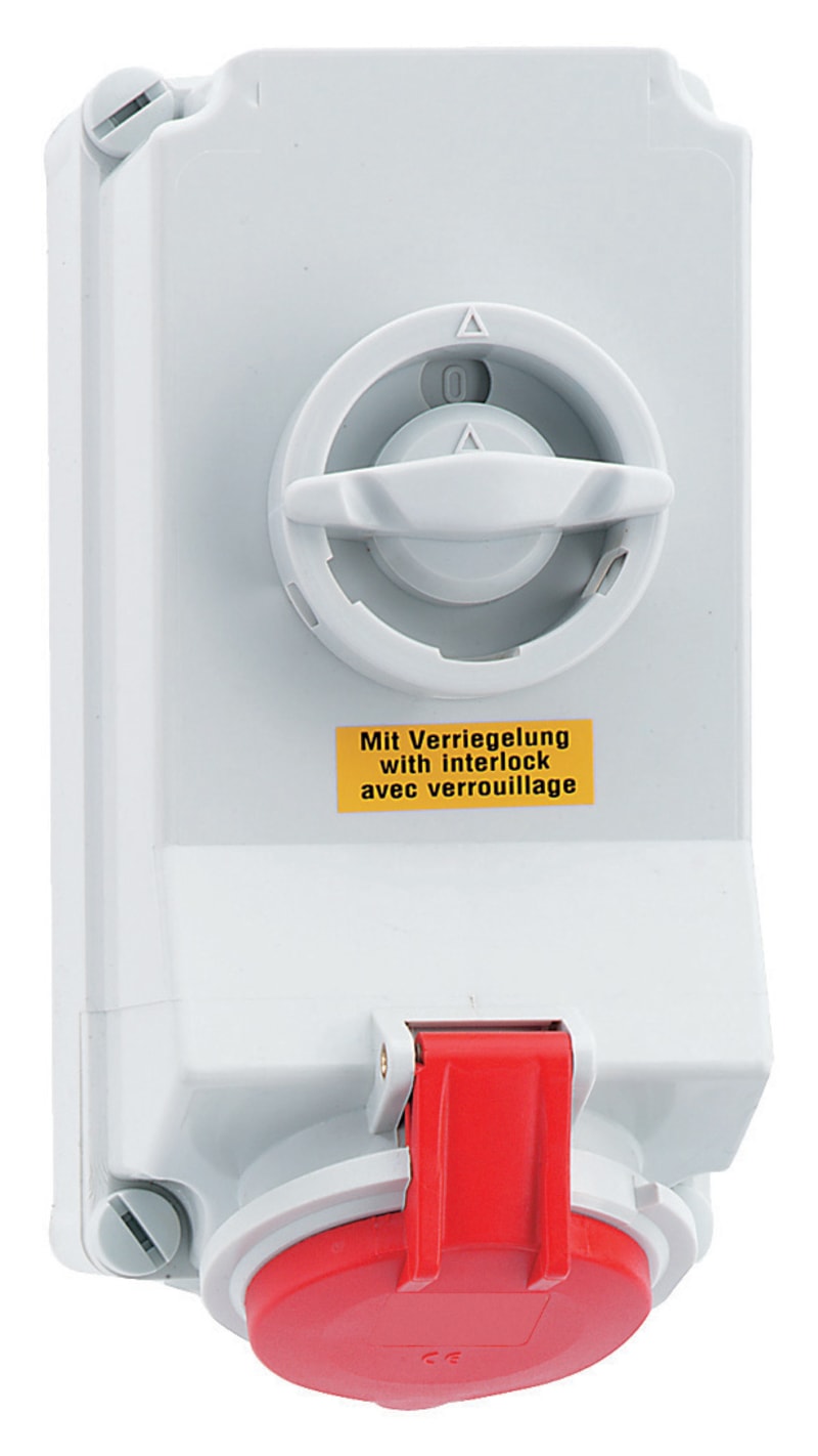 Socket outlet with interlock 416-6 IP44 (16039)