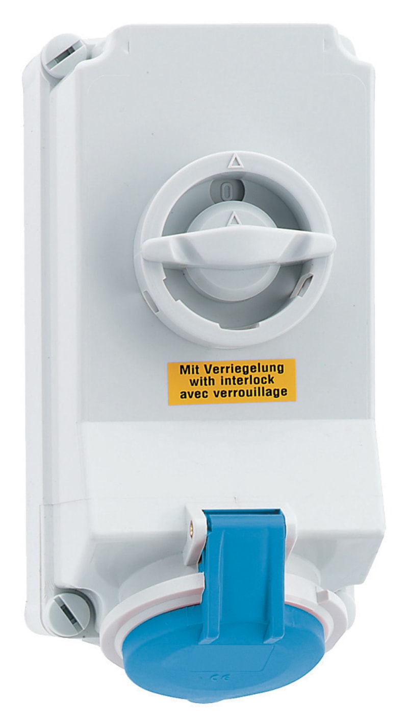 Socket outlet with interlock 332-9 IP44 (16060)