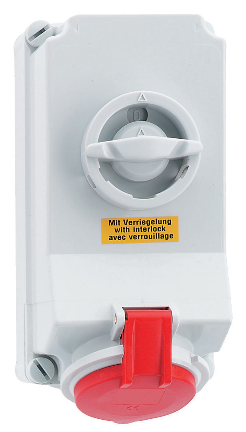 Socket outlet with interlock 432-6 IP44 (16043)