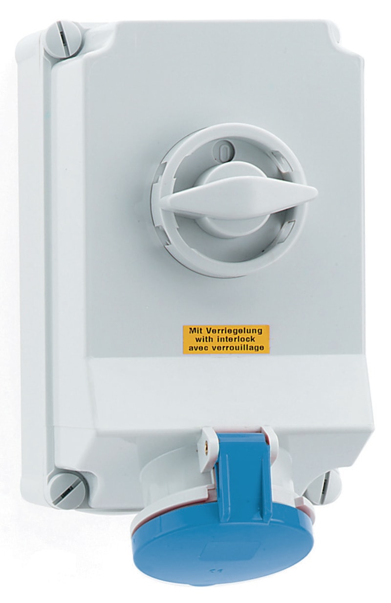 Socket outlet with interlock 363-9 IP44 (16933)
