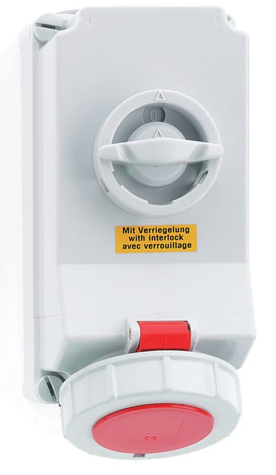 Socket outlet with interlock 432-6 IP67