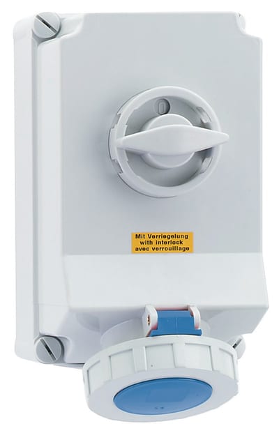 Socket outlet with interlock 363-9 IP67