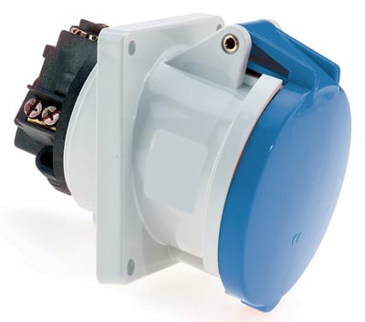 Recessed Socket, Oblique 363-9 IP44 Sk