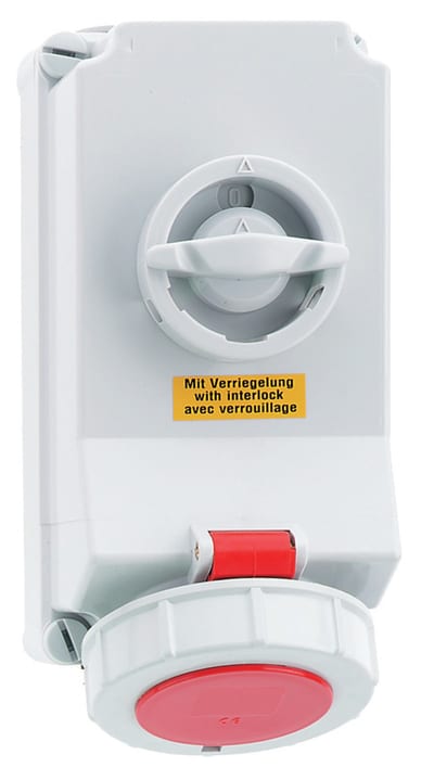 Socket outlet with interlock 332-3 IP67