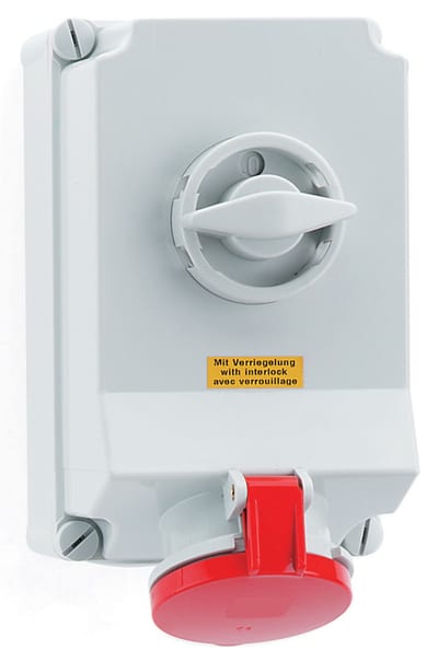 Socket outlet with interlock363-11 IP44