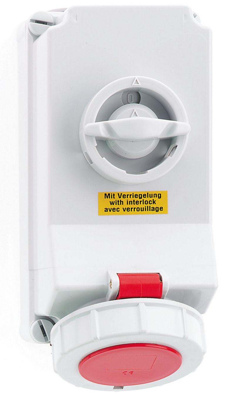 Socket outlet with interlock332-11 IP67 (16286)