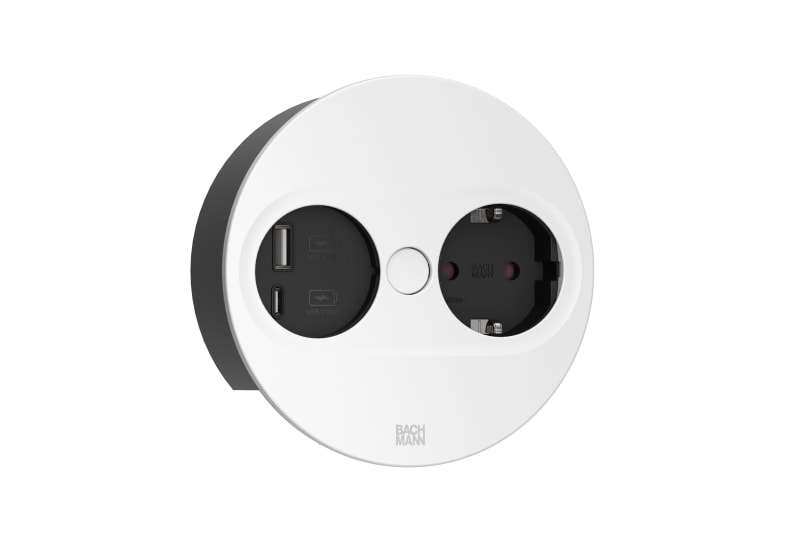 TWIST 2 1XCEE7/3 1XUSB A/C 22W round (946.204)