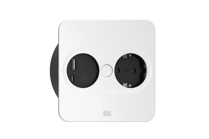TWIST 2 1XCEE7/3 1XUSB A/C 22W angled (946.205)