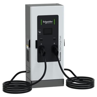Schneider StarCharge Fast 60 EV Charger 60 kW, 2xCCS2, 7.5 m Cable
