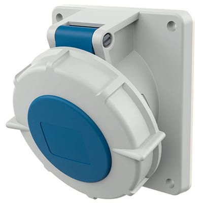 Panel-Mounted outlet 316-9 IP67 Oblique