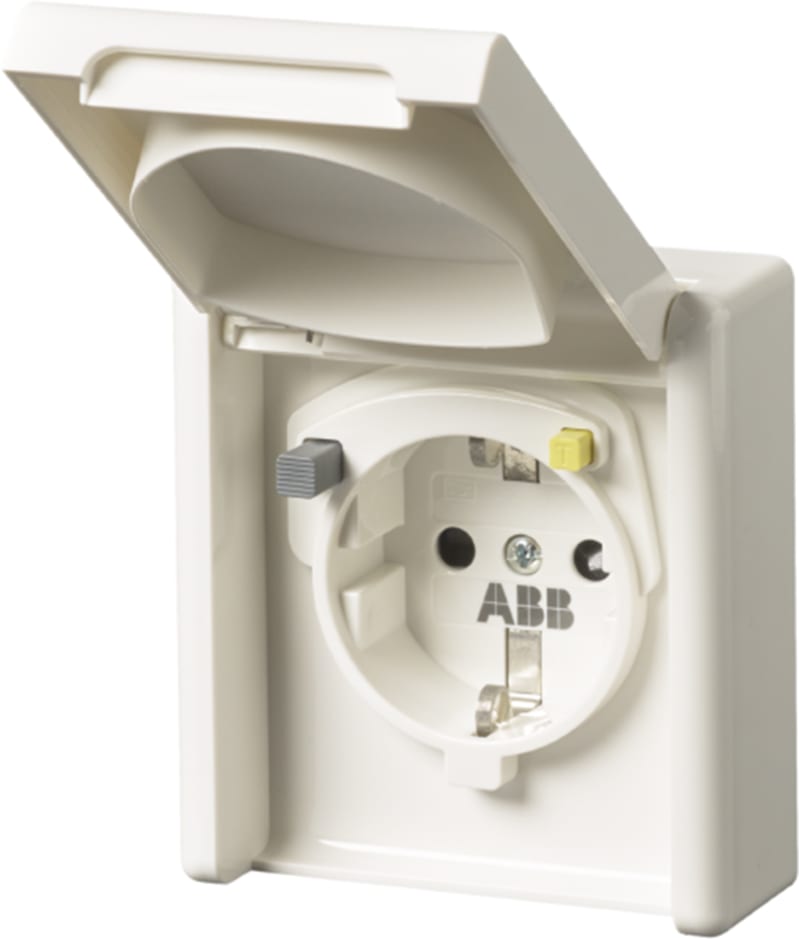 Impressivo Recessed Socket with Earth Fault Switch IP44 (2CCF019496R0001)