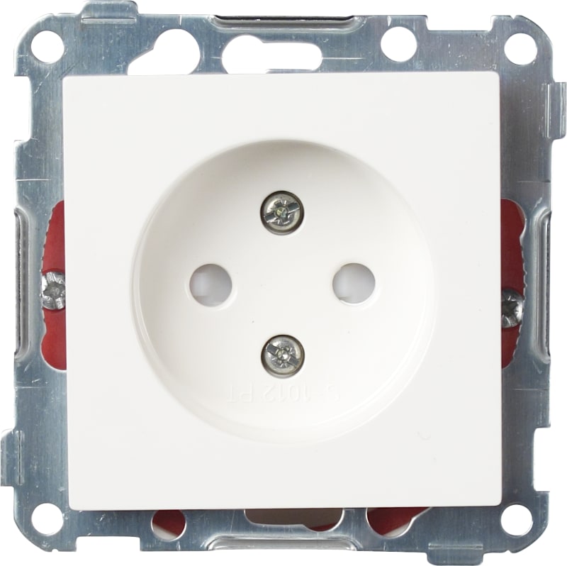 ELKO S1012 PT Single Socket Outlet without Earth POLAR WHITE (EKO04966)