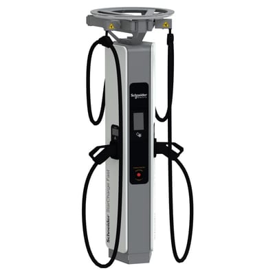 Schneider Electric Floor dispenser, Schneider StarCharge Fast 720, 2XCCS2, 4.1M cable range, cable management EVD1D720TBB