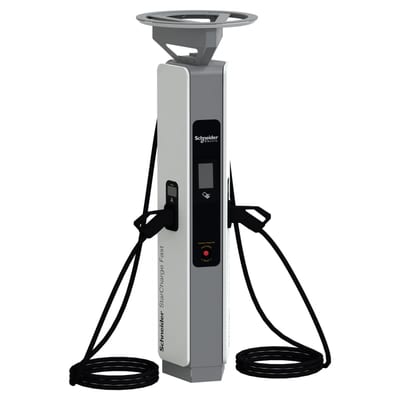 Schneider Electric Floor dispenser, Schneider StarCharge Fast 720, 2XCCS2, 6.9M cable range, cable management EVD1D720TBBC7