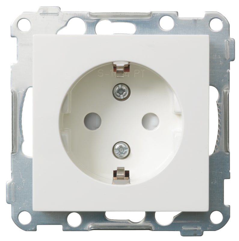 ELKO S1014 PT Single Socket Outlet with Earth POLAR WHITE (EKO04968)