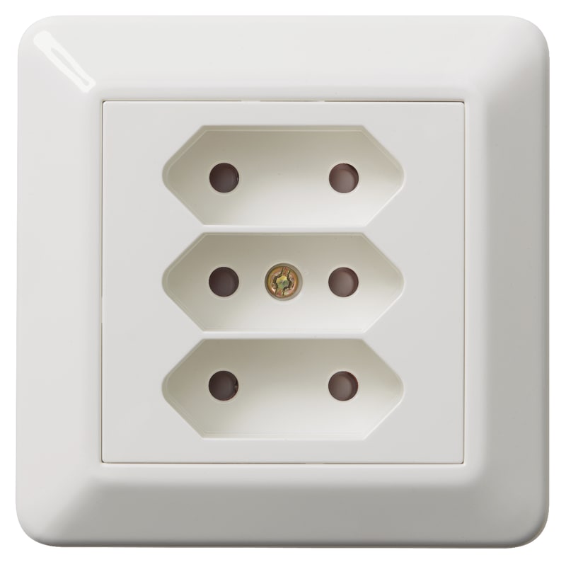 ELKO RS1031 Europlug 3-Way Flush-Mounted Socket (EKO03957)
