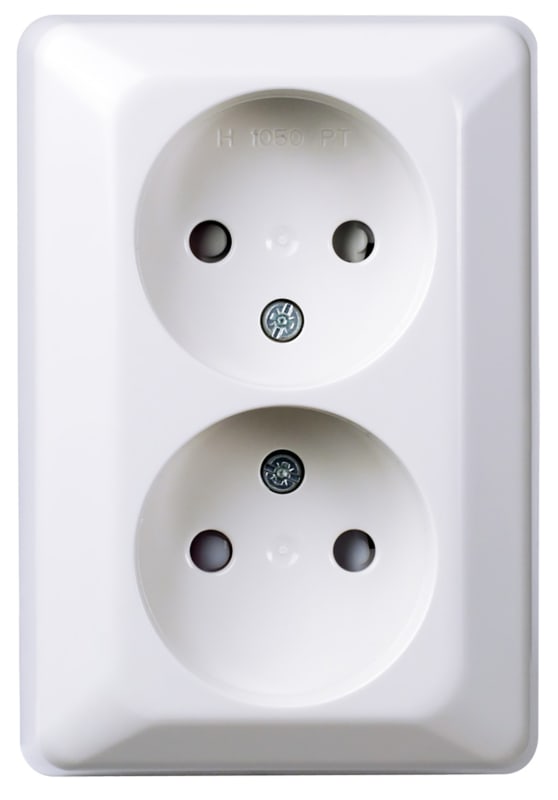 ELKO EKO07683 RS Double Socket Outlet without Earth, Plus Surface-mounted