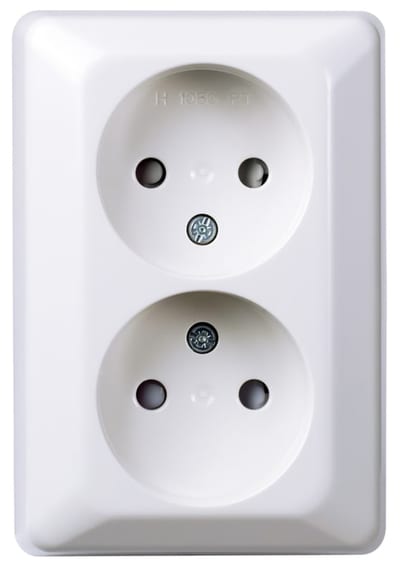 ELKO EKO07683 RS Double Socket Outlet without Earth, Plus Surface-mounted