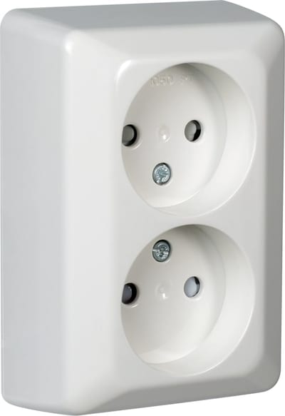 RS1050 PT Socket Outlet without Earth, Polar-White