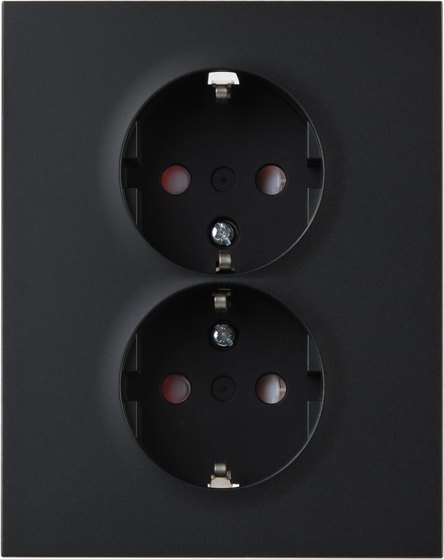 ELKO EKO06928 Plus Split-phase Double Socket with Earth, Flush-mounted