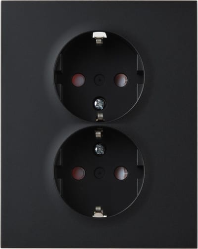 ELKO EKO06928 Plus Split-phase Double Socket with Earth, Flush-mounted