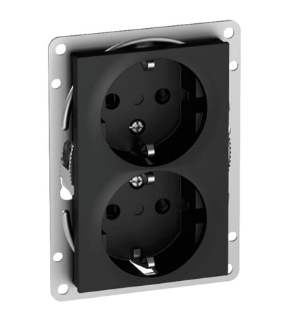 Plus option double socket Black