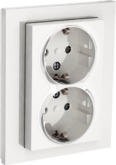 ELKO Plus Double Rehab Socket Outlet with Earth POLAR WHITE