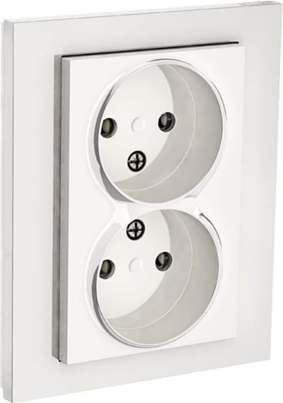 ELKO EKO05167 Plus Double Rehab Socket without Earth, Havplast White