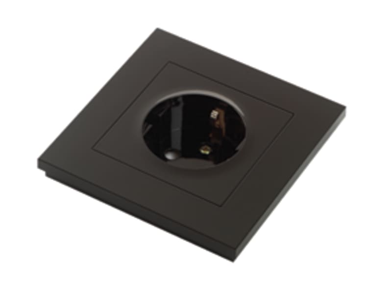ELKO Plus Single Socket Flush-Mounted with Earth Black (EKO03777)