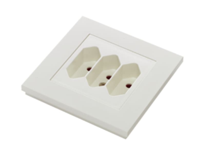 ELKO Plus Europlug Socket Outlet 3-Way Flush-Mounted Pure White (EKO03781)