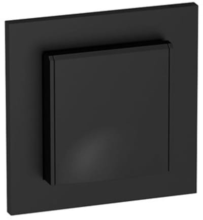 PLUS Single Socket IP44 Black