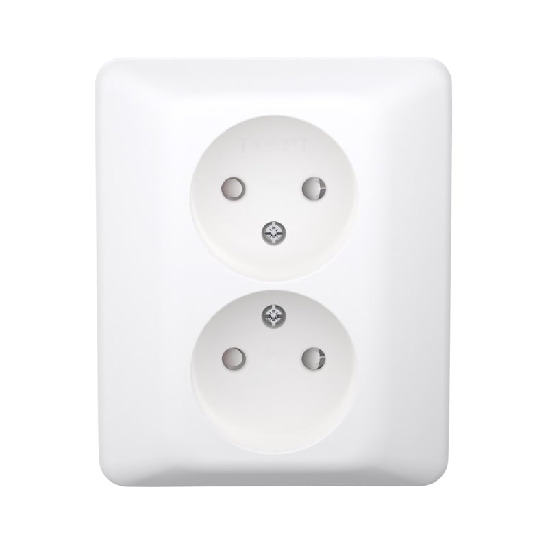 RS1051 PT socket Unearthed Flush PURE WHITE (EKO30295)