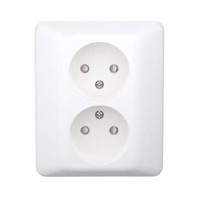 RS1051 PT socket Unearthed Flush PURE WHITE