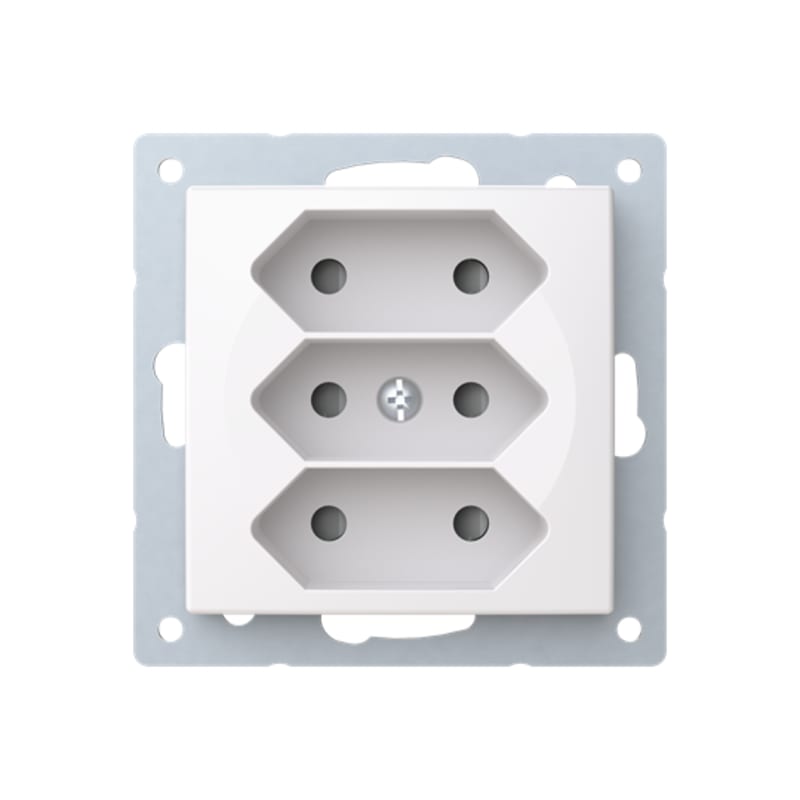 SAGA Flush Socket Euro 3-Way without Frame (2TKA00004877)