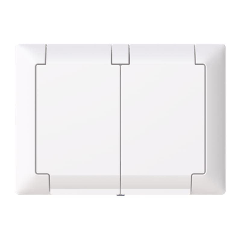 SAGA Flush Socket Double IP44 Complete (302EUJW-916)
