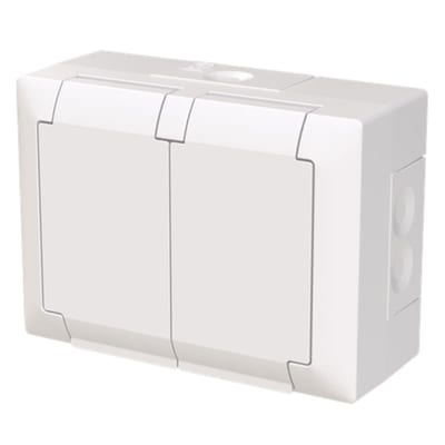 SAGA WALL-Mounted Socket Double IP44