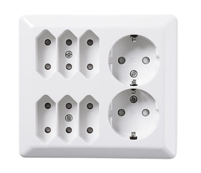 ELKO EKO07482 2+6 Multi Socket with Earth, Plus RS Surface-mounted