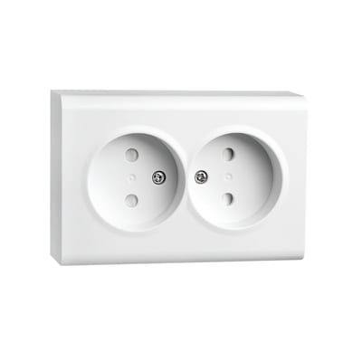 Socket PV Double without EARTH White