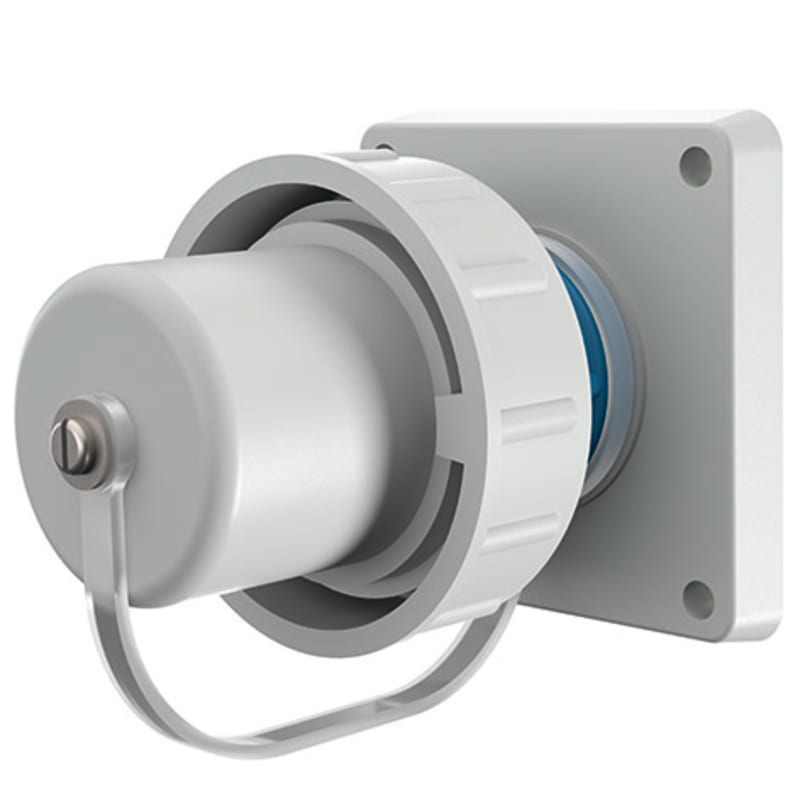 Panel Mounted Inlet 16A 2P+E 230V IP68 (10852)