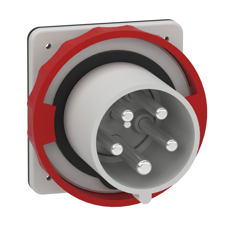 Wall-Mounted Appliance Inlet,63A 4PJ 400V IP67 (81883)