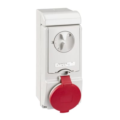 Socket with switch 32A 3PJ 400V IP