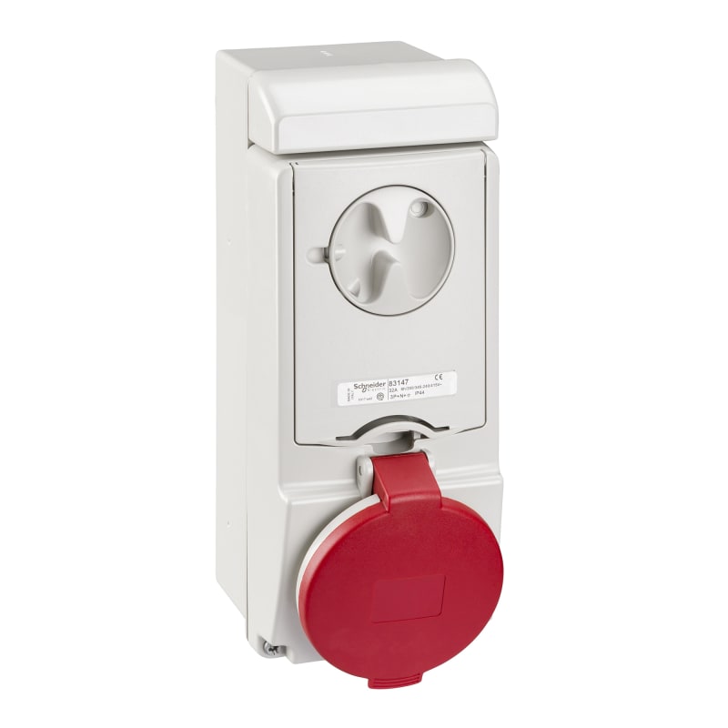 Socket with switch 32A 4PJ 400V IP (83147)