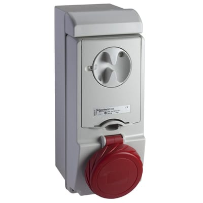 Socket with switch 16A 4PJ 400V IP (83186)