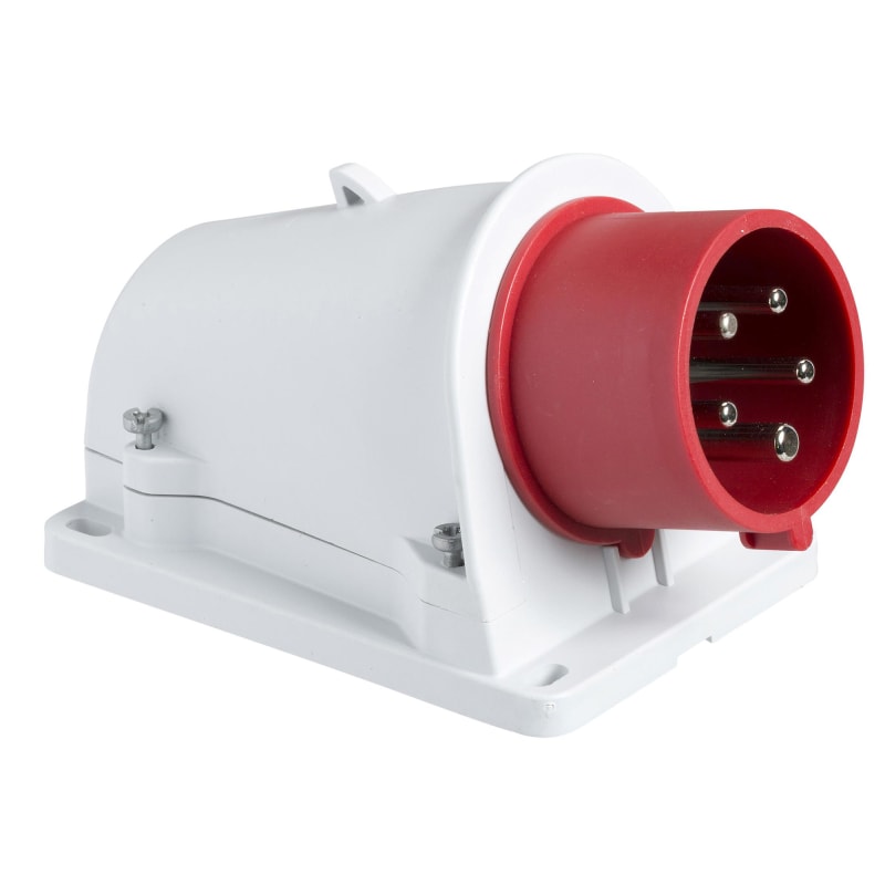 Schneider Electric PratiKa plug - screw - angled - 16A - 3P + N + E - 380...415 V AC - wall PKE16W435