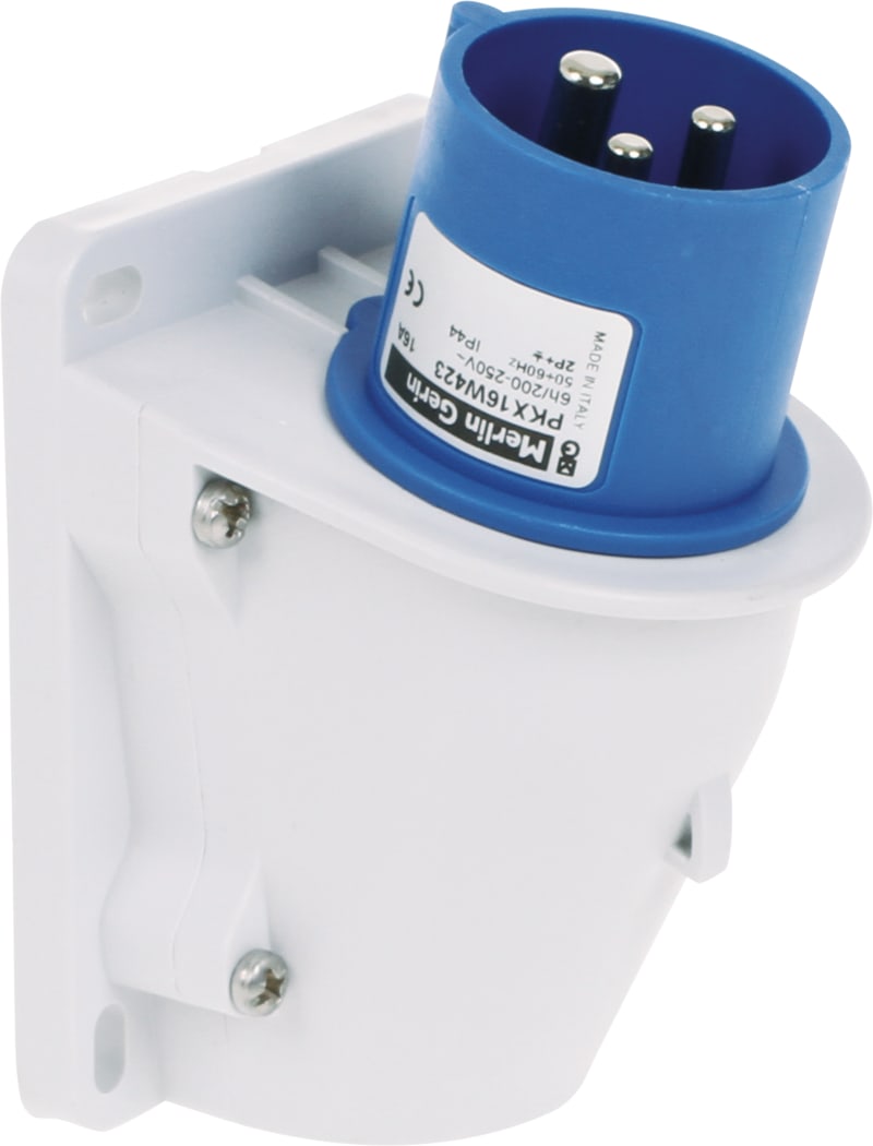 Schneider Electric Plug, Mureva PK, wall-mounted, Fast connection, 16A, 2P+E, 220V, IP44 PKX16W423