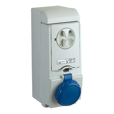 Socket with switch 32A 2PJ 230V IP